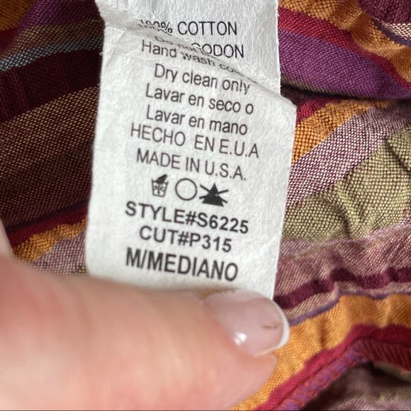 PEARL multi-color striped mini skirt w/satin ribbon size medium - Picture 10 of 10